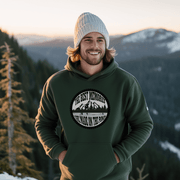 This gender-neutral hoodie is designed especially for those who love the game and want to show off their passion for it. With a graphic featuring people playing pond hockey with a beautiful mountain background, this hoodie is perfect for those who enjoy outdoor hockey in the Canadian winter. 