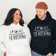 Introducing the "Where the Tree Tops Glisten" Christmas hoodie, the perfect addition to your holiday wardrobe! 