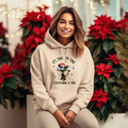 Introducing the perfect cozy sweater for the festive season - the "It's Fine. I'm Fine. Everything Is Fine" sweatshirt with a cute black cat tangled in Christmas lights and being electrocuted (don't worry, no animals were harmed in the making of this sweater).
