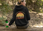 Introducing the perfect Nature Shirt for those who love a good Sunset! Our gender-neutral hoodie features a stunning Prairie sunset with wheat and the sweet saying "Home Sweet Home Manitoba."