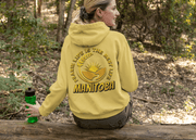 This gender neutral hoodie features a stunning graphic of a farmer's field with golden wheat and a breathtaking prairie sunset. The saying "Prairie Life Is The Best Life-Manitoba" is proudly displayed, representing the love and appreciation for the simple yet fulfilling life in this wonderful province. 