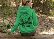 Introducing our versatile and stylish gender-neutral hoodie, perfect for any camping enthusiast! The back features a beautiful nature scene, reminding you of the great outdoors, while the saying "Camping Crew-Fire, Friends, Fun" adds a touch of humor and camaraderie to your adventures. The front simply states "Camping Crew," making it clear that you're part of a like-minded community. 