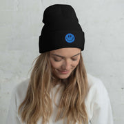 Looking for a beanie that will make you smile every time you put it on? Look no further than our gender-neutral beanie with an embroidered happy face! 