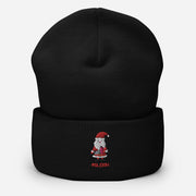 Introducing the perfect accessory for your holiday wardrobe – the gender neutral beanie with a cute Santa holding a Stanley water bottle and wearing a belt bag with the saying #SLEIGH!