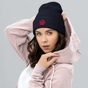 Introducing the ultimate mood booster for your head - the gender neutral Beanie with an embroidered happy face! This beanie is the perfect accessory for anyone looking to add a little bit of sunshine to their day.