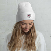 Happy Face Daisy Cuffed Beanie