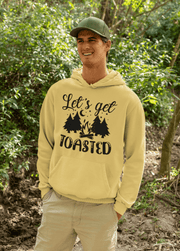 Introducing the perfect hoodie for those who love camping, cozy fires, and a good pun: our gender-neutral "Let's Get Toasted" hoodie. Featuring a campsite graphic , this hoodie is sure to make you the envy of your fellow outdoor enthusiasts. And let's be real, who doesn't love good toasty marshmallows and beer? So whether you're hitting the trails or just snuggled up around the campfire, our hoodie has got you covered - both literally and figuratively. 
