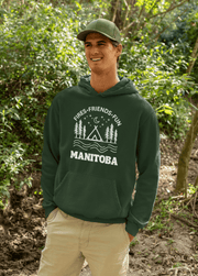 Introducing the perfect hoodie for all your outdoor adventures! This gender-neutral hoodie with a camping theme and Manitoba on it is the ultimate companion for all your camping trips. The hoodie is made from high-quality materials that are perfect for the outdoors, keeping you comfortable and warm in all weather conditions. 