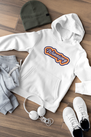 This gender-neutral hoodie with a rainbow Winnipeg graphic is the perfect way to show off your love for this vibrant city while staying stylish and comfortable.