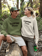 Introducing our versatile and stylish gender-neutral hoodie, perfect for any camping enthusiast! The back features a beautiful nature scene, reminding you of the great outdoors, while the saying "Camping Crew-Fire, Friends, Fun" adds a touch of humor and camaraderie to your adventures. The front simply states "Camping Crew," making it clear that you're part of a like-minded community. 