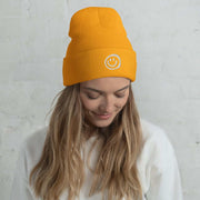 C & Win Sports Happy Face Cuffed Beanie Gold - C & Win Sports