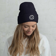 C & Win Sports Happy Face Cuffed Beanie Navy - C & Win Sports