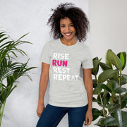 C & Win Sports Rise, Run, Rest, Repeat T-Shirt Athletic Heather / XS - C & Win Sports