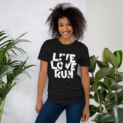 C & Win Sports Live Love Run T-Shirt Black Heather / XS - C & Win Sports