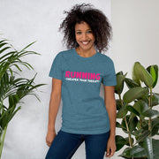 C & Win Sports RUNNING-Cheaper Than Therapy T-Shirt Heather Deep Teal / S - C & Win Sports