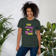 C & Win Sports Good Times And Tan Lines T-Shirt Heather Forest / S - C & Win Sports