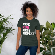 C & Win Sports Rise, Run, Rest, Repeat T-Shirt Heather Forest / S - C & Win Sports