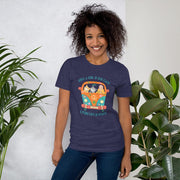 C & Win Sports Just A Girl & Her Cats T-Shirt Heather Midnight Navy / XS - C & Win Sports