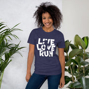 C & Win Sports Live Love Run T-Shirt Heather Midnight Navy / XS - C & Win Sports