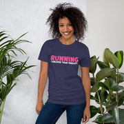C & Win Sports RUNNING-Cheaper Than Therapy T-Shirt Heather Midnight Navy / XS - C & Win Sports