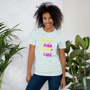 C & Win Sports Beach Hair Don't Care T-Shirt Heather Prism Ice Blue / XS - C & Win Sports