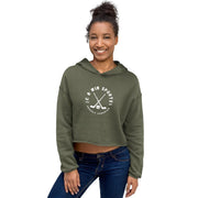 C & Win Sports Proudly Canadian Hockey Crop Hoodie Military Green / S - C & Win Sports