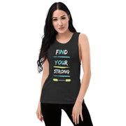 C & Win Sports FIND YOUR STRONG Tank Black Heather / S - C & Win Sports