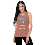 C & Win Sports FIND YOUR STRONG Tank Mauve / S - C & Win Sports